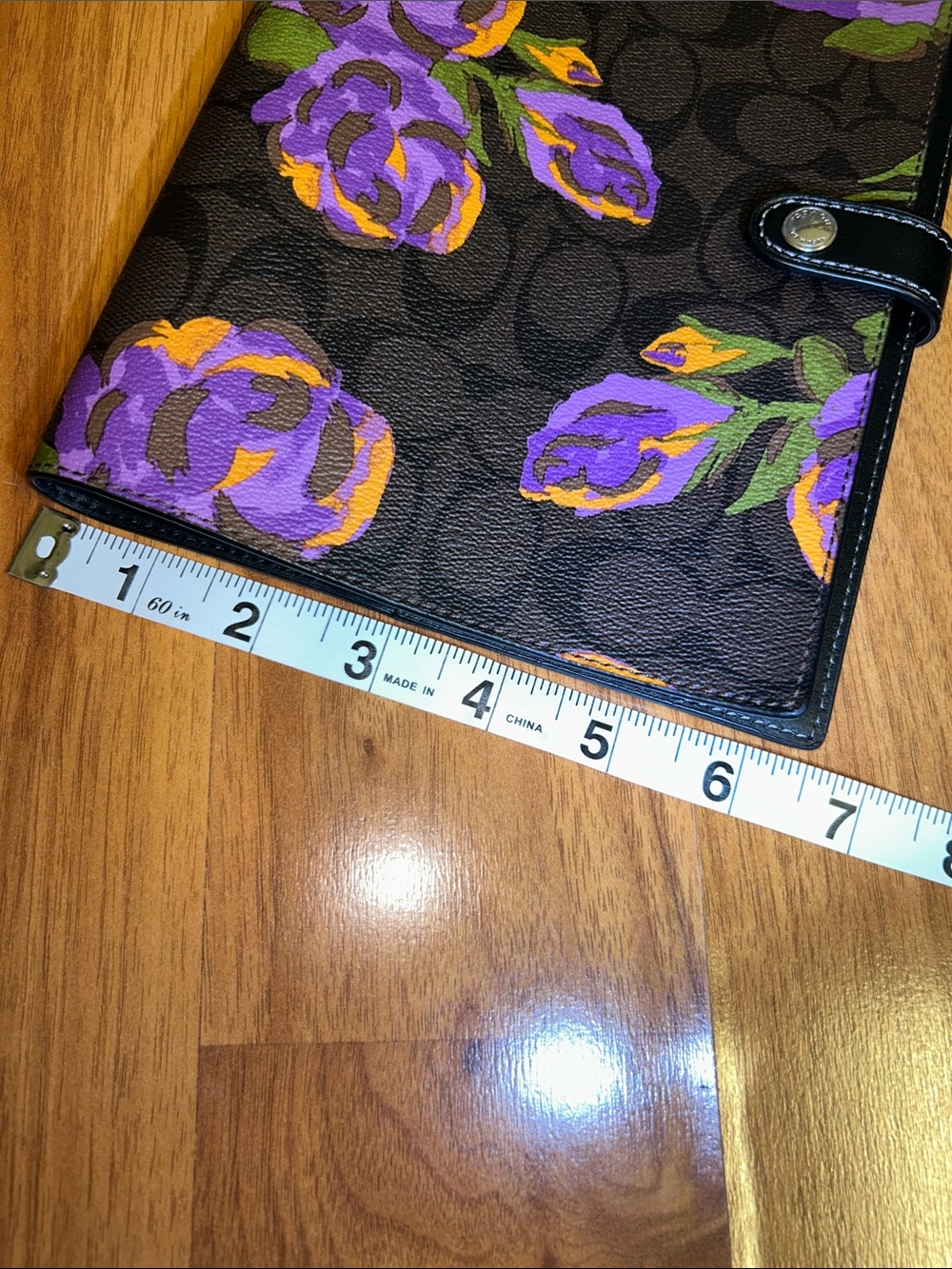NWOT Coach Logo Floral Monogram Canvas Organizer / Book Cover - Picture 3 of 15